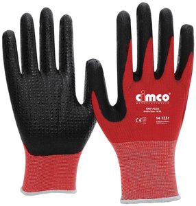 Cimco Grip Flex schwarz/rot 141230 Dzianina Rękawice robocze Rozmiar rękawic: 9, L EN 388    1 par(a)