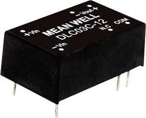 Moduły przetwornicy DC/DC serii MEANWELLL serii DLC03 DIP/DIL16 Obudowa Podwójne wyjście Stosunek napięcia wejściowego: 2:1 Moc: 3W regulowana Moduł przetwornicy DC/DC Mean Well DLC03A-15 DLC03A-15, 3 W, 100 mA, 1 szt.
