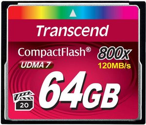 Karta pamięci CF Transcend TS64GCF800, 64 GB, 120 MB/s / 60 MB/s