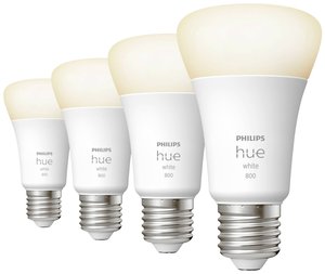 Zestaw czterech żarówek LED Philips Lighting Hue White E27 Viererpack 4x800lm 60W Hue 871951431914100 36 W