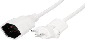 Max Hauri AG 129050 zasilanie przedłużacz   biały 1.00 m H05VV-F 3G 1,0 mm²