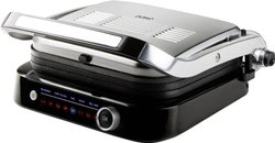 Grill kontaktowy DOMO Genius, 2100 W, stali szlachetnej, czarny
