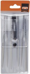 Zestaw pilników igłowych 6 szt. 140 mm w torbie z tworzywa sztucznego.  Bahco  2-470-14-4-0  1 szt.