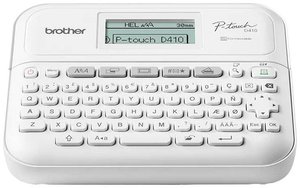 Urządzenie do etykietowania do domowego biura ze złączem USB i walizką transportową Drukarka etykiet Brother PTD410VPRG1, Przystosowana do taśmy: TZe