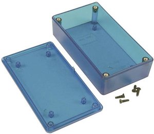 Obudowa uniwersalna Hammond Electronics, ABS, niebieski (przezroczysty), (D x S x W) 113 x 63 x 31 mm, 1 szt.