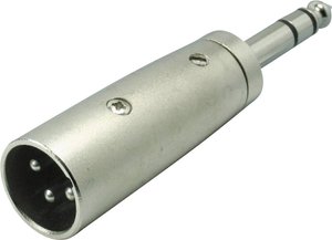Adapter XLR  złącze męskie XLR - złącze męskie jack 6,3 mm Stereo Kash 55034  1 szt.