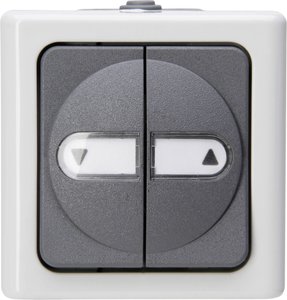 Przycisk do żaluzji Komplet Kopp BlueElectric 560956012, szary