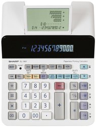 Sharp EL-1901  Kalkulator stołowy szary, biały Wyświetlacz: 12 bateryjne, z sieci elektrycznej (S x W x G) 192 x 254 x 66 mm