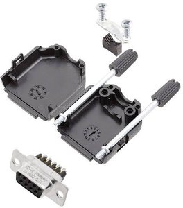 Zestaw listew żeńskich D-Sub Amphenol L17DPPK25-BK+L77DB25SST, rzędy: 2, styki: 25, 180 °, 1 szt.