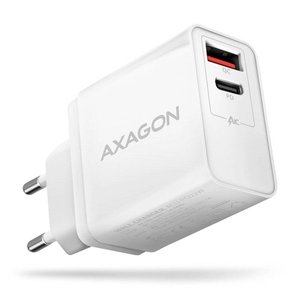 AXAGON ACU-PQ22W Ładowarka USB gniazdo  2 x USB-A, USB-C USB Power Delivery (USB-PD), Qualcomm Quick Charge 2.0, Qualcomm Quick Charge 3.0