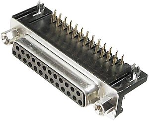 Listwa żeńska D-Sub 90 ° Ilość styków: 25 lutowane ASSMANN WSW  1 szt.