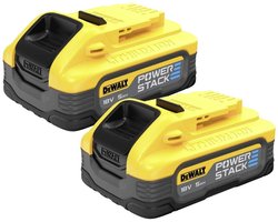 Zestaw 2 akumulatorów zapasowych 18 V XR Powerstack, 5,0 Ah z technologią akumulatorów etui Akumulator do elektronarzędzi DEWALT DCBP518H2-XJ, Li-Ion, 5.0 Ah, 18 V