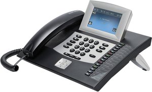 Auerswald COMfortel 2600 Telefon systemowy, ISDN Automatyczna sekretarka, złacze zestawu słuchawkowego dotykowy czarny, srebrny