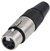 Złącze męskie XLR Rean AV RC5F RC5F, złącze żeńskie proste, 1 szt.