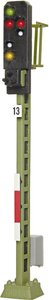 Semafor świetlny z sygnałem wyjścia Viessmann 4413, 44 mm, kolej DB, 6 diod, skala N