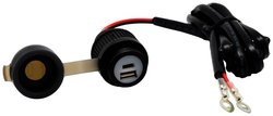 Gniazdo motocyklowe Duo USB A+C QC3.0 12-24 V Albrecht 73701 Obciążalność prądu maks.: 2 A 12 V