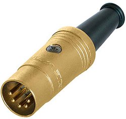 Złącze męskie okrągłe DIN Rean AV NYS322AG NYS322AG, złącze męskie, 1 szt.