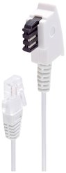 Shiverpeaks BASIC-S kabel połączeniowy telefon wtyk TAE-F na wtyk RJ45, kabel routera DSL VDSL, biały, 0,5 m DSL kabel Shiverpeaks BS12-09016, 1 szt.