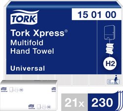 Uniwersalne ręczniki papierowe Multifold, jednowarstwowe TORK 150100  Ręczniki papierowe  biały  21 szt.