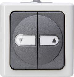 Przełącznik do żaluzji Komplet Kopp BlueElectric 561556004, szary
