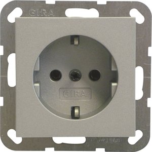 Gniazdo z uziemieniem GIRA 0188 26, aluminiowy