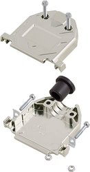 Obudowa złącza D-SUB encitech DTNT37-M-K 1060-0105-04, tworzywo sztuczne, metalizowane, 180 °, 1 szt.