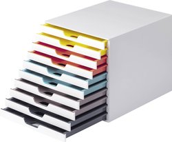 Szafka z szufladami Durable 763027 biały DIN A4, DIN C4, Folio, List Ilość szuflad: 10