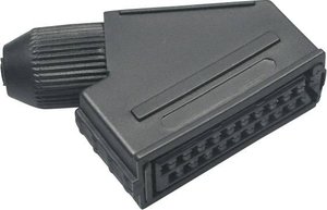 Gniazdo Scart (eurozłącze) BKL Electronic 903014, zakrzywione