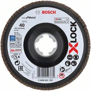 Tarcza lamelkowa Bosch Accessories X-LOCK 2608621767 Średnica 125 mm 1 szt.