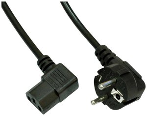 Kabel Akyga AK-PC-12A [1x złącze żeńskie IEC C13 - 1x złącze męskie z uziemieniem] 3.00 m