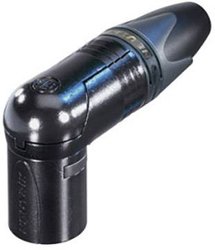 Złącze męskie XLR Neutrik NC10MRX-14-B, mosiądz, złącze męskie kątowe, 1 szt.