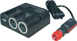 Podwójne gniazdo zapalniczki ze złączem USB do zabudowy ProCar 67335501, Obciążalność prądu maks.: 16 A, 12 - 5 V, 24 - 5 V