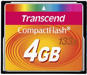 Karta pamięci CF Transcend TS4GCF133, 4 GB, 25 MB/s / 25 MB/s