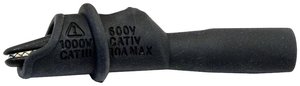 Zacisk krokodylowy Mueller Electric BU-126-0 BU-126-0 Maksymalny zakres zacisku: 8.9 mm Długość: 74 mm czarny 1 szt.