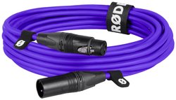 RøDE XLR6M Kabel mikrofonowy Premium XLR fioletowy (6 m) Kabel Canare ze złączem Neutrik. XLR kabel  Rode XLR6M-PU 1 szt.