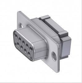 Złącze żeńskie D-Sub Deltron Connectors DTS09SFC/2, rzędy: 2, styki: 9, 180 °, 1 szt.