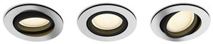Reflektor sufitowy LED Philips Lighting Hue White Amb. Milliskin Einbauspot 3 flg. aluminium 3x350lm inkl. Dimmschalter Hue 871951434282800 15 W