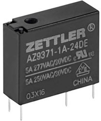 Przekaźnik drukowany Zettler Electronics AZ9371-1A-5DE, monostabilny, 1 cewka, 30 V/DC, 277 V/AC, 5 A, 1 szt.