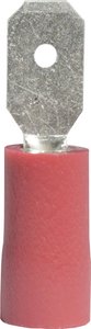 Wtyk płaski 392808, częściowa izolacja PCW, 4.8x0.8 mm, 0.5-1.0 mm2, czerwony
