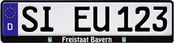 HP Autozubehör Freistaat Bayern Uchwyt tablicy rejestracyjnej czarny (D x S x W) 13.5 x 53 x 1.5 cm