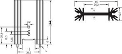 Radiator żeberkowy Fischer Elektronik SK 409 38,1 STS 7 K/W