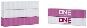 Kontener H0 40&#39, JEDEN, zestaw 5 szt Faller 40' ONE 182152 H0 Kontener H0