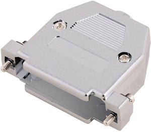 Obudowa do złącza D-SUB 25 pin Encitech 2360-0105-03, tworzywo sztuczne UL, srebrny