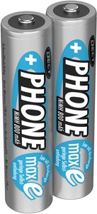 Akumulator AAA/R03 Ansmann DECT maxE HR03, NiMH, 800 mAh, 1.2 V, 2 szt.