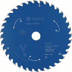 Akumulatorowa piła tarczowa Expert for Wood, 165 x 1,5/1 x 20, 36 zębów Tarcza tnąca Bosch Accessories  165 x 20 mm 1 szt.