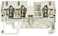Złączka szynowa 2-torowa 4-zaciskowa Wieland WKFN 2,5 D1/2/35 Szara
