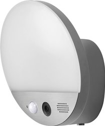 Lampa ścienna, zewnętrzna LED z kamerą monitoringu LEDVANCE Smart+ WiFi Round Camera 4058075564480 AC35456 15 W IP44