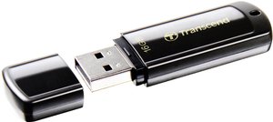 Pendrive USB 2.0 Transcend JetFlash 350, 16 GB, czarny, otwierany
