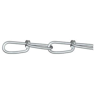 dörner + helmer 156133 Łańcuch węzłowy srebrny stal cynkowany galwanicznie 30 m grubość ogniwa 2.8 mm