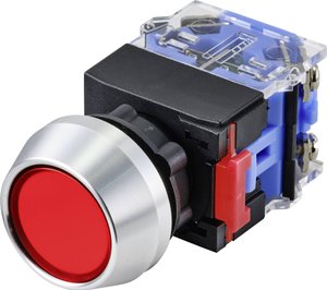 Przełącznik wciskany TRU COMPONENTS LAS0-L-11Z/R TC-9428096, 22 mm, 250 V, 5 A, 1 szt.